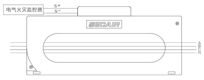 J-SCM41(400)剩余電流式<a href=http://m.jxjtjc.com/dianqihuozai/ target=_blank class=infotextkey>電氣火災(zāi)監(jiān)控</a>探測器接線圖